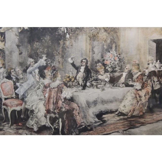 C. 20th Century Vicente Garcia De Paredes Hand Colored Print ( Signed bottom right )