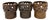 Brutalist Stoneware Candleholders by Pentti Envala for Studio Seutula, Finland, 1970s, Set of 3 For Sale