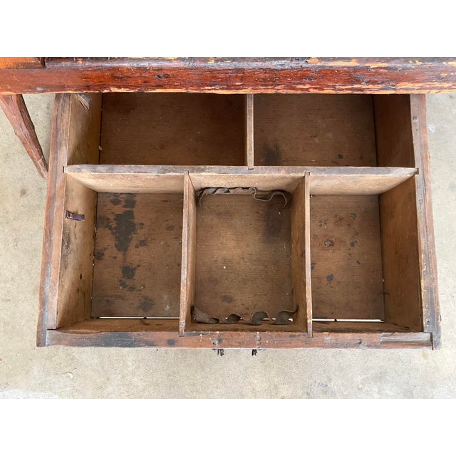 Antique 1800's Farmhouse Bench/Table For Sale - Image 15 of 17