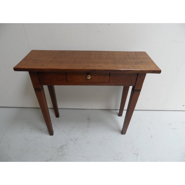 Brown Antique Oak Side Table, 1890s For Sale - Image 8 of 12