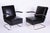 Black Art Deco Lounge Chairs by W.H.Gispen for Mücke Melder, Czech, 1930s, Set of 2 For Sale - Image 8 of 8