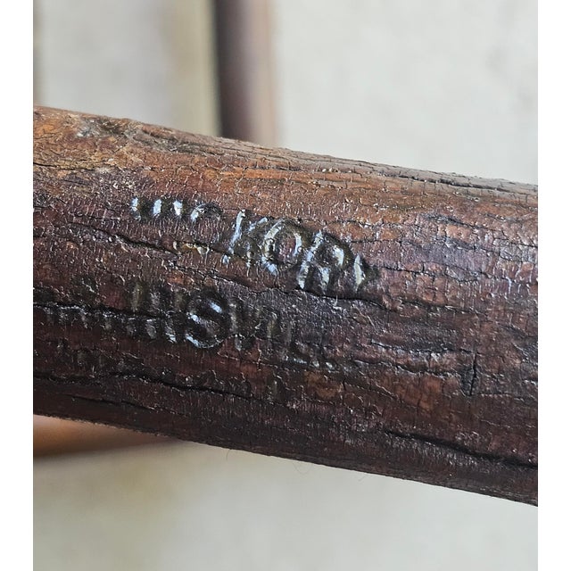 Brown 1940s Pair of Signed Old Hickory Open Weave Lounge Chairs For Sale - Image 8 of 8