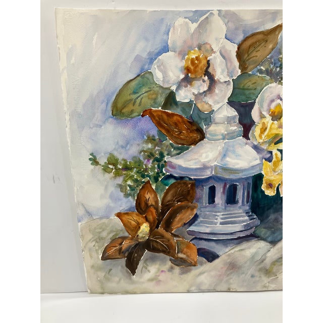 Traditional 1960s Original Watercolor Signed Christine Pitman 534 For Sale - Image 3 of 5