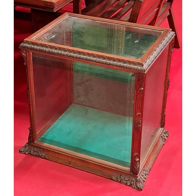 Walnut Countertop Display Case For Sale - Image 4 of 5