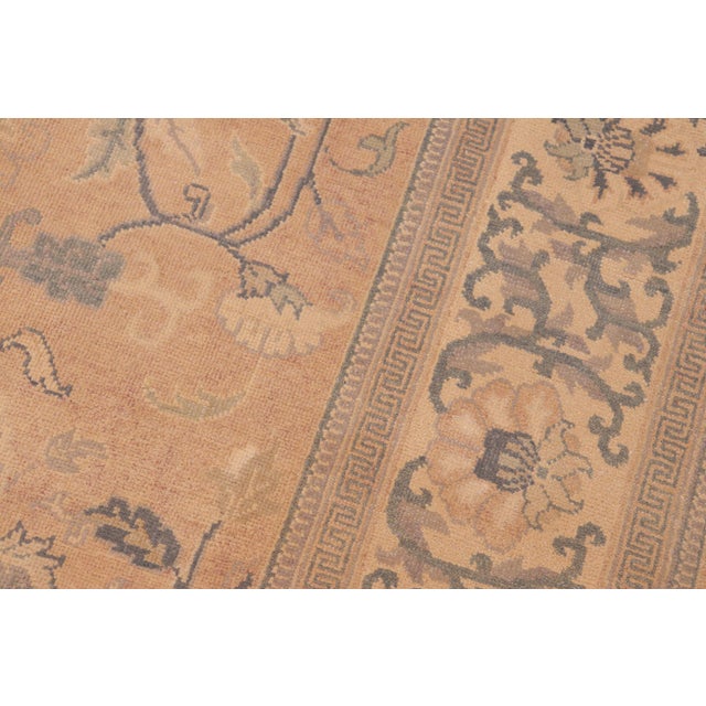 Boho Chic Rose/Tan Wool Rug - 6'3'' X 8'11'' For Sale In New York - Image 6 of 10