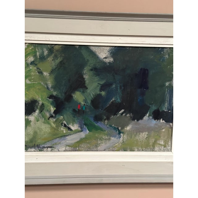 Karl Niemann, Figures on Winding Path, 1950s, Oil Painting on Canvas, Framed For Sale - Image 10 of 18