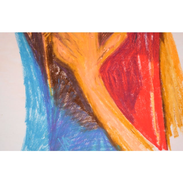 Paper The Gesture - Portrait in Pastel on Paper by Michael William Eggleston For Sale - Image 7 of 7