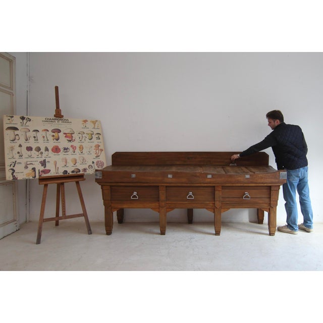 Large Vintage Art Deco Butcher's Block Table, 1930s For Sale - Image 4 of 18