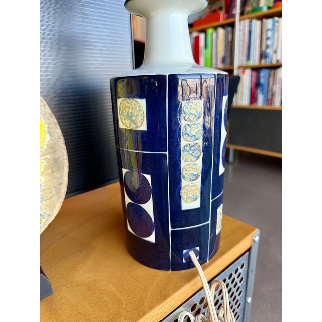 1967 Royal Copenhagen Ceramic Table Lamp Inge-Lise Koefoed Fog & Mørup Danish Modern Midcentury For Sale In Las Vegas - Image 6 of 14