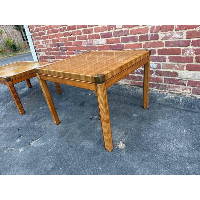 Pair of Vintage Campaign-Style Accent Tables From the Drexel Accolade Collection For Sale - Image 10 of 16