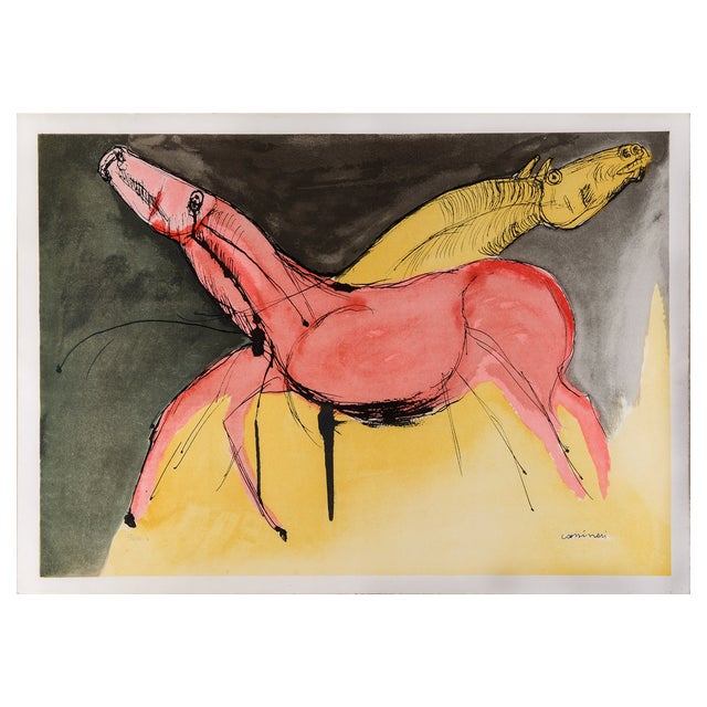 Bruno Cassinari, Cavallo, 1980s, Original Lithograph For Sale