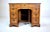 Mahogany kneehole desk with banded drawers, one long drawer over a shallow recessed cupboard with one shelf, flanked by...