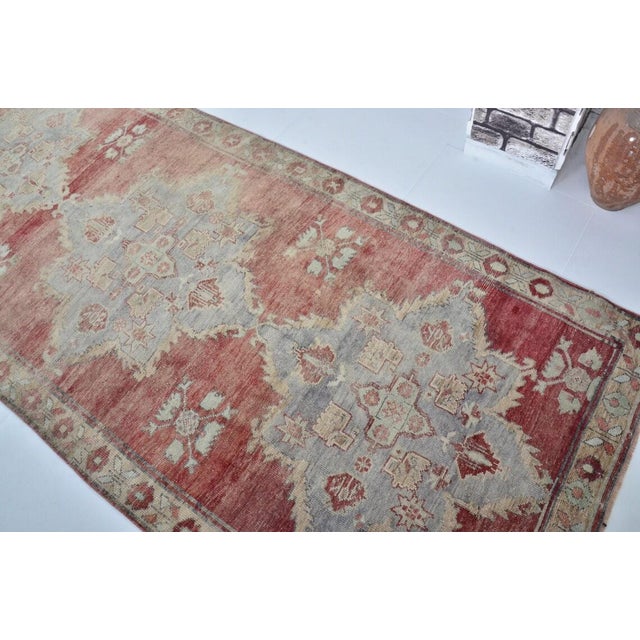 Handmade wool carpet in Turkish Anatolia , Vintage Oushak Rug,Turkish Vintage Anatolian Rug, Handmade wool Rug . One Of...