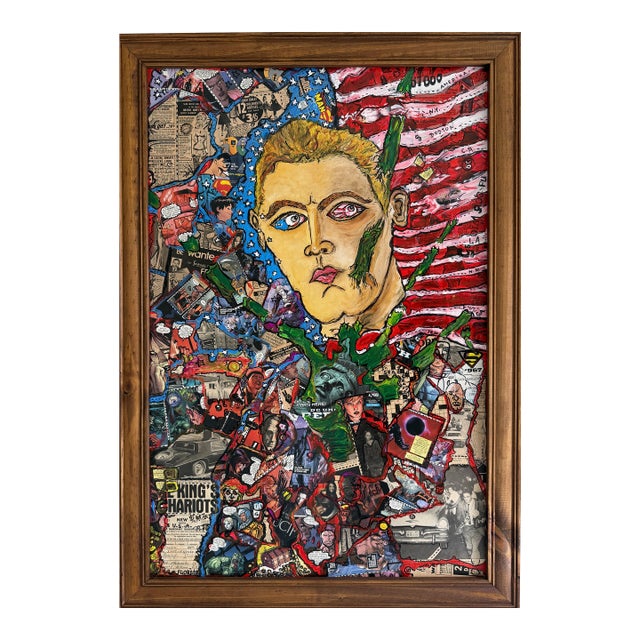 Large Serg Graff "American Legend" Mixed Media Original Contemporary Painting For Sale