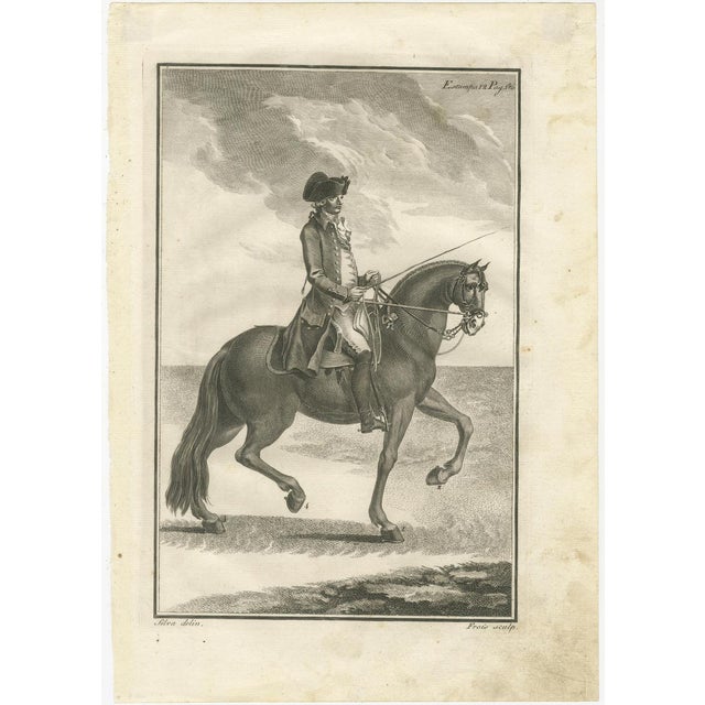 Gaspar Fróis Machado, Dressage and Piaffe, 1790, Engraving, Set of 3 For Sale - Image 3 of 15