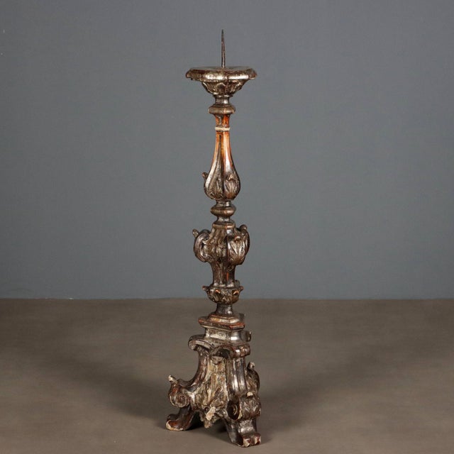 Carved Wooden Torch Holders For Sale - Image 9 of 9