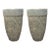 1960s Monumental Pair of Glazed Pottery Garden Urns For Sale