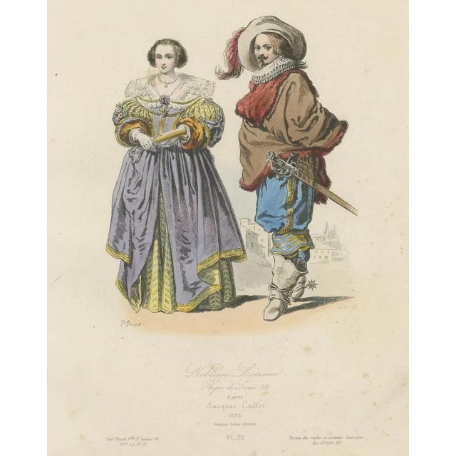 Pauquet Frères, French Costumes of Nobles from Lorraine, 1860, Prints, Set of 2 For Sale - Image 6 of 10