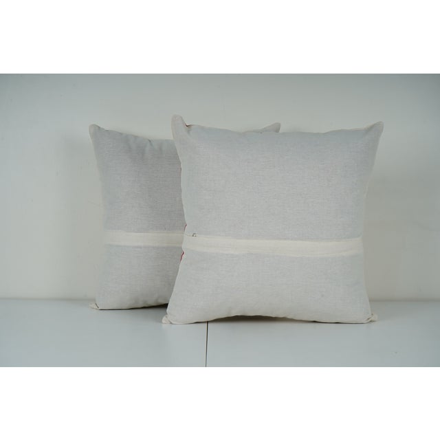 Hand Embroidered Turtle Suzani Pillow Cover - A Pair For Sale - Image 4 of 4