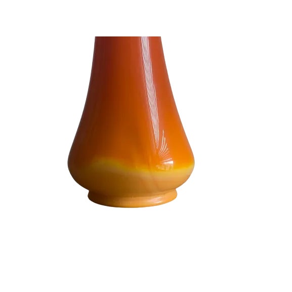 1970s 1970s Orange Slag Glass Vase For Sale - Image 5 of 6