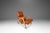 Mid-Century Modern Rare Mid-Century Modern Sculptural Lounge Chair & Ottoman in Oak & Italian Leather in the Manner of Adrian Pearsall, Usa, C. 1960s For Sale - Image 3 of 18