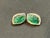 22 Ct Carved Emerald & 2 Ct Diamond Earrings 14 Karat Yellow Gold Post Earrings For Sale - Image 12 of 18