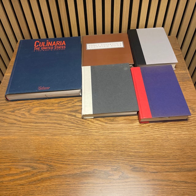 Culinary & Americana Coffee Table Book Vignette — Culinaria, Springsteen & Food Icons (5 Books) For Sale In Nantucket - Image 6 of 6