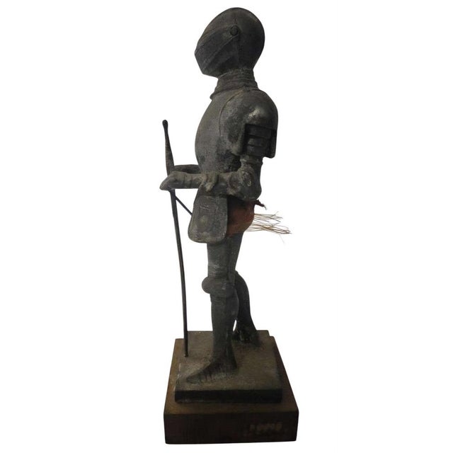 Antique Medival Knight Warrior Statue For Sale - Image 4 of 5