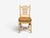 Cream Regency, Four Dining Chairs, Painted Wood, Straw, Fabric, Usa, 1940s For Sale - Image 8 of 15
