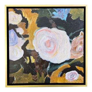 "Circles of Life" Abstract Painting by Laurie MacMillan, Framed For Sale