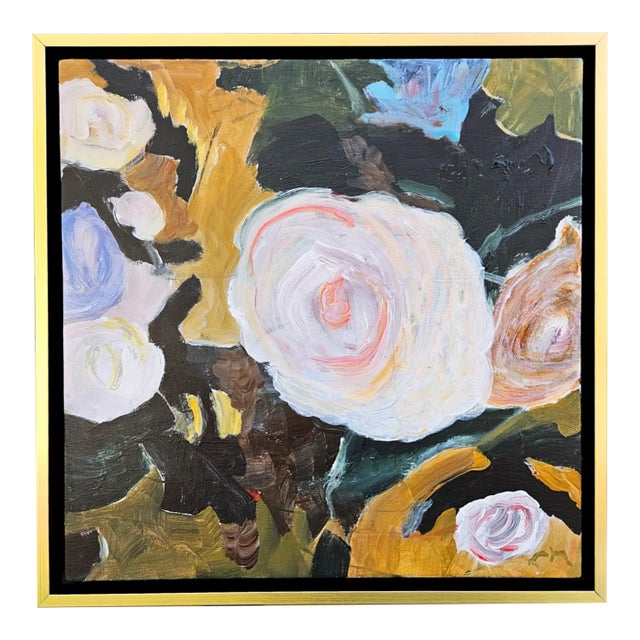 "Circles of Life" Abstract Painting by Laurie MacMillan, Framed For Sale