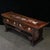 Ornate Chinese rosewood low altar / qiaotou table, beautifully decorated with hand‑set mother‑of‑pearl shell inlay across...