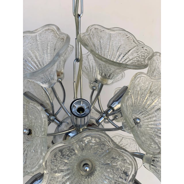 White Mid-Century Italian Venini Chandelier For Sale - Image 8 of 10
