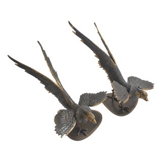 Bronze Pheasant Sculptures, 1950s, Set of 2 For Sale