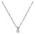 0.42ct Round Diamond Solitaire Pendant Necklace 14k White Gold 15.5" Cable Chain For Sale