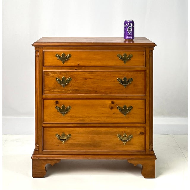 Vintage Kittinger Colonial Revival Knotty Pine Small Chest of Drawers For Sale - Image 16 of 17