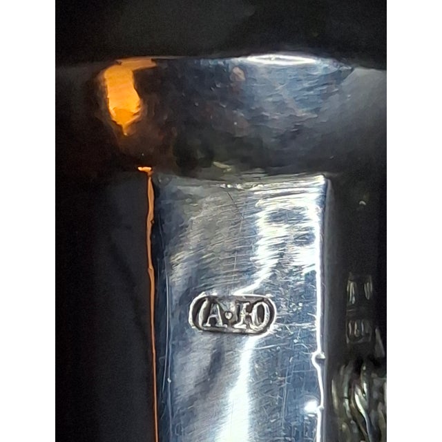 Antique 1812 Silver Torah Pointer Yad - 84 Zolotnik - Filigree & Coral Stone For Sale - Image 12 of 18