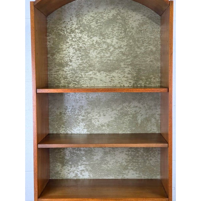 Brown Walnut Mid 20th Century Arch Top Cabinet For Sale - Image 8 of 8