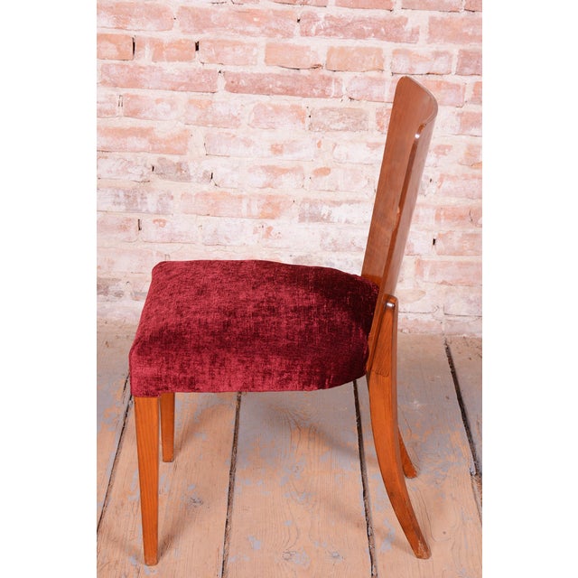 Wood Vintage Art Deco Chairs in Walnut by J. Halabala for Up Závody, 1940s, Set of 6 For Sale - Image 7 of 11