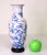 Late 20th Century Vintage Japanese Blue & White Floral Mounted Porcelain Wall Pocket Vase With Birds & Flowers For Sale - Image 5 of 8