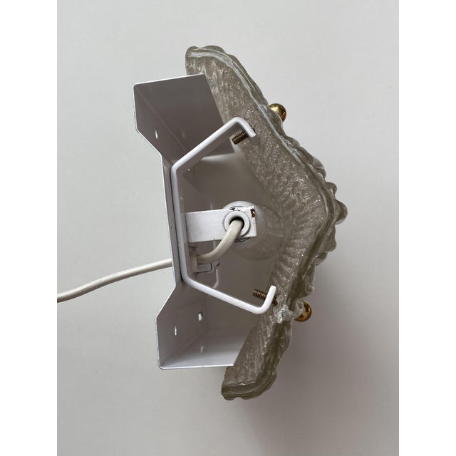 Glass Textured Glass Wall Sconce by J.T. Kalmar for Kalmar, 1960s For Sale - Image 7 of 10