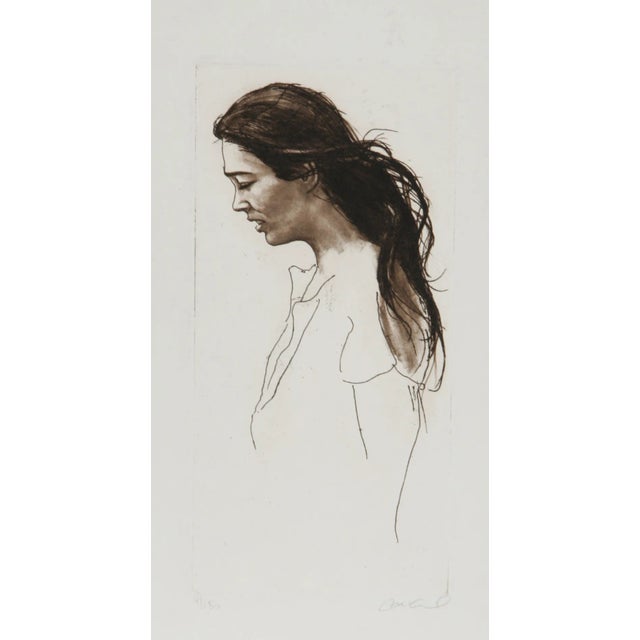 Harry McCormick Profile Aquatint Etching For Sale