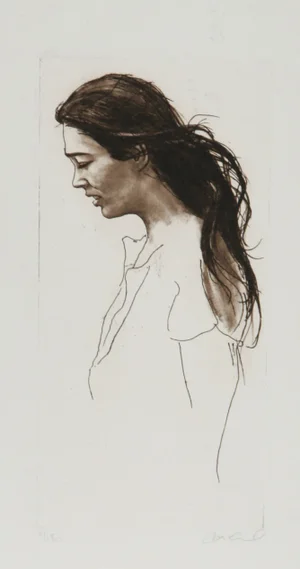 Harry McCormick Profile Aquatint Etching