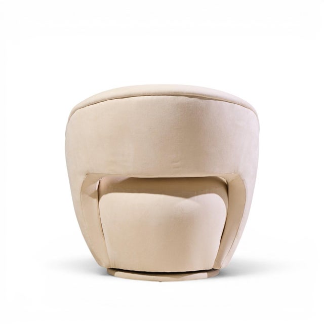 Vladimir Kagan for Directional Model 100a Mid Century Swivel Lounge Chairs - Pair For Sale - Image 9 of 13