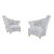 Vintage Hollywood Regency Channel Back Velvet Lounge Chairs, 1980s For Sale