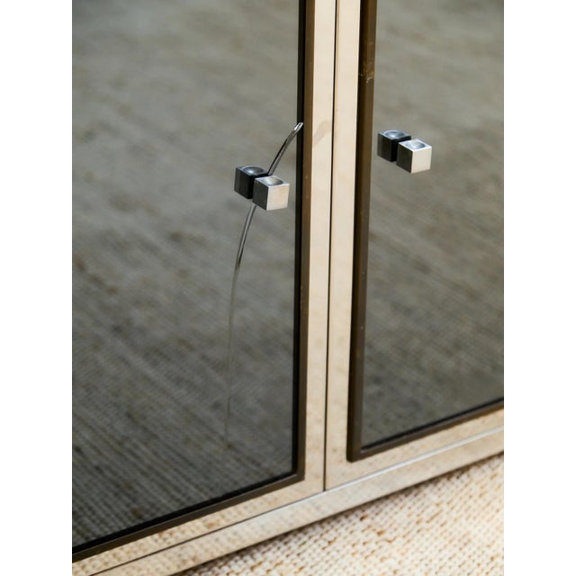 Angolometallarte Angolo Metal Arte in Italy, 1960s Chrome and Mirror Glass Sideboard For Sale - Image 4 of 9