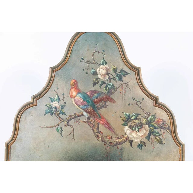 Antique Circa 1920 Country House hand painted single bed with original frame & wooden castors Exceptional form, wear and...