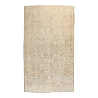 Green Worn Vintage Turkish Rug, 5'6'' X 9'8'' For Sale