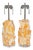 Stone Rock Lamp Table Sculptures in Orange Calcite For Sale