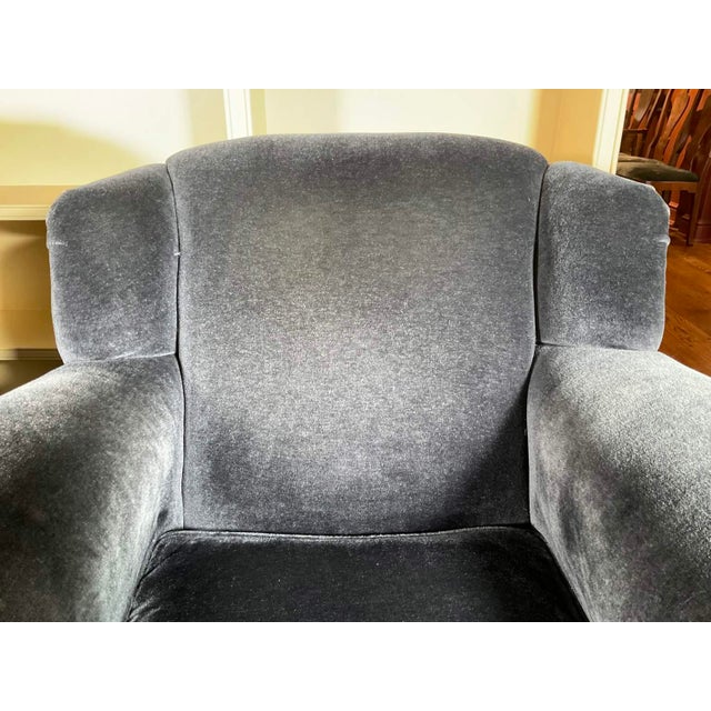 Late 19th Century Stunning Blue Velvet Empire Revival Accent Chairs (Pair) For Sale - Image 9 of 18